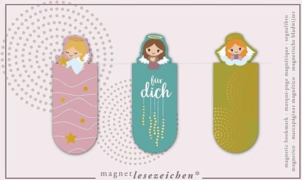 Magnetische boekenlegger - Kleine Engel - set van 3 - 2,1x5,5cm