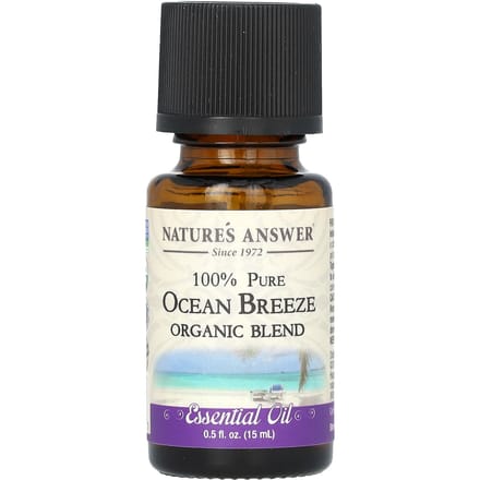 Nature'S Answer, Organic Essential Oil Blend, 100% Pure Ocean Breeze, 15 Ml (0.5 Fl Oz)