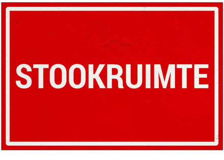 Stookruimte bord | Sign Again materiaal | 45 x 30 cm