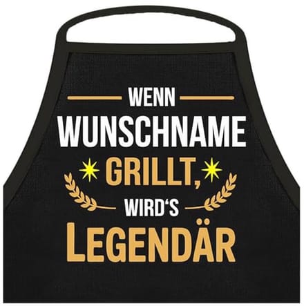 Grappig gepersonaliseerd barbecueschort voor mannen