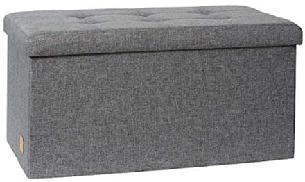 Comfortabele Zitbank met Opbergruimte - Grijs - 76x38x38 cm