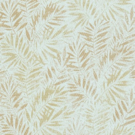 VARENBLAD BEHANG | Botanisch - turquoise goud - A.S. Création Metropolitan Stories 3