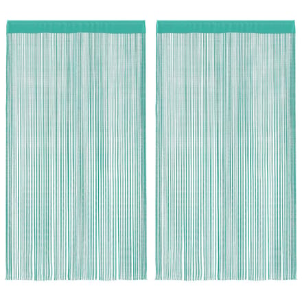 vidaXL - Koordgordijnen - 2 - st - turkoois - 100x250 - cm