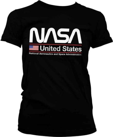 NASA Dames Tshirt -S- United States Zwart