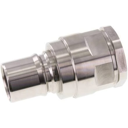 RVS DN 40 Hydraulische Koppeling Insteeknippel G 1 1/2 inch Binnendraad ISO 7241-1 B D 44.5mm