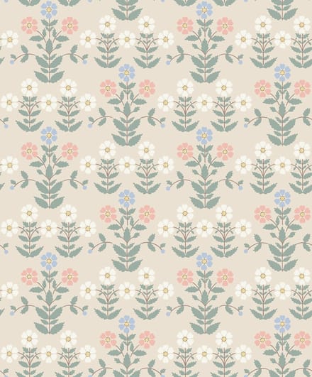 Boråstapeter Vliesbehang 4812 - New Heritage - Bloemen Beige - 53cm x 10.05m