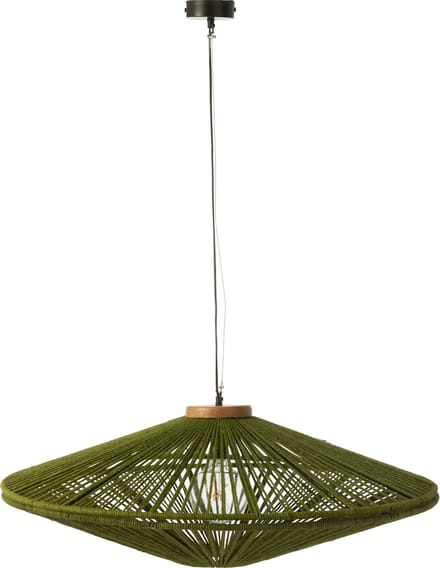 J-Line hanglamp Ovni - ijzer/jute - groen - large