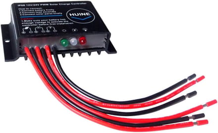 Zonnepaneel Laadregelaar - Regulator Controller - Energie Systeem - IP68 Waterdicht - 10A 12V 24V - Zwart