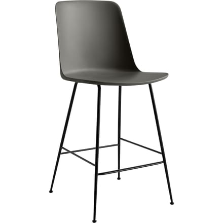 &Tradition Rely HW91 & HW96 Barstoel - Gray Stone - black - Hoogte 100 cm