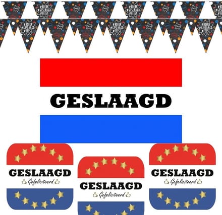 Geslaagd feestartikelen deco set - versiering feestpakket
