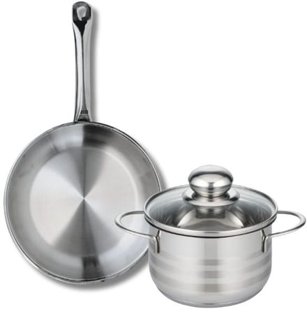 Set van 1 Koekenpan 24 cm en 1 braadpan 16 cm Elo Profi Brillant