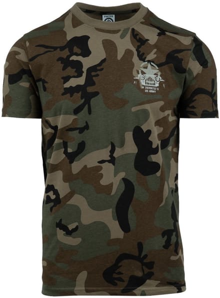 T-shirt Allied Star - Willys camouflage Woodland S