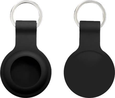 Drivv. AirTag Sleutelhanger - 2 stuks - AirTag Houder - Stevig Siliconen - Zwart