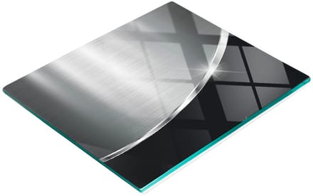 Keukenplank van gehard glas met decoratieve grafische textuur, 60x52 cm