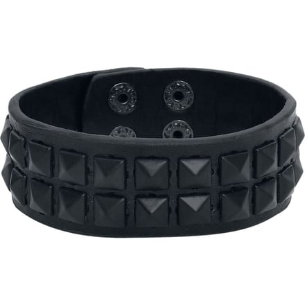 Rock Rebel by EMP - Rock Armband met studs - Pyramid Rivets - zwart