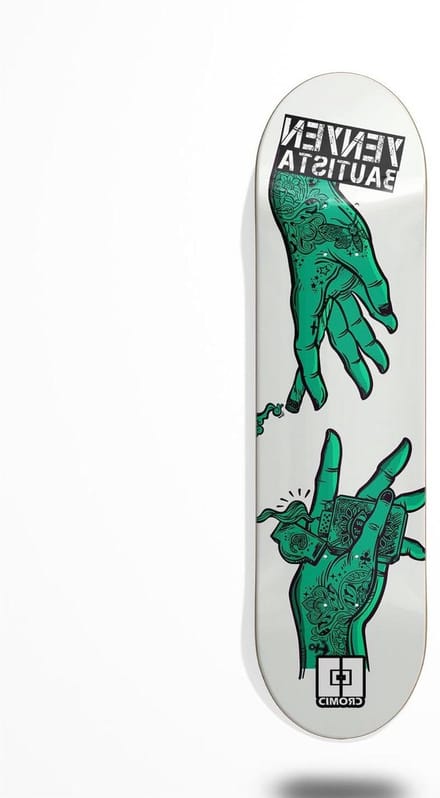 Skateboard Deck - Skate Plank - Straat Skaten - Compleet Set - 8.25 Inch - Wit Turquoise