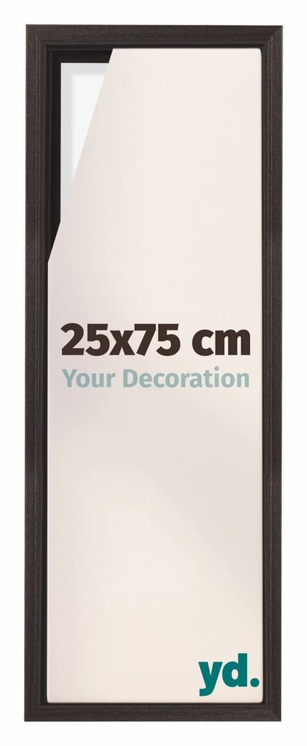 yd, Baklijst 25x75 cm Eiken Donker - Lijst voor Canvasdoek - MDF Lyon