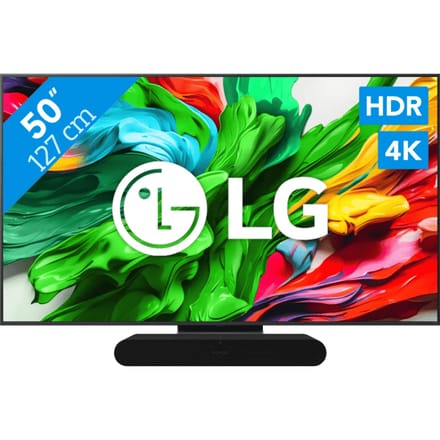 LG 50" QNED86 EVO 4K (2025) + Sonos Ray Zwart
