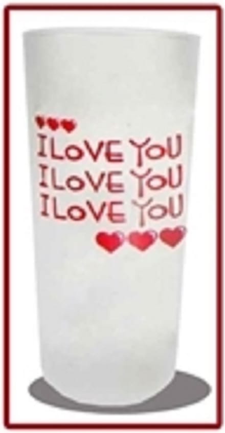 Gifa - Grafix - glas - I love you rood-rood - 300 ml
