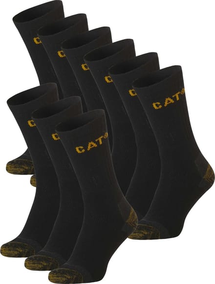 CAT Premium Werksokken Caterpillar Zwart - 9 paar - Maat 43-46