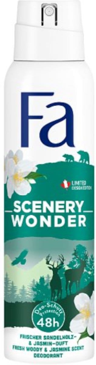 Fa - Deodorant Spray - Scenery Wonder - Houtachtig & Jasmijn - 48 uur Bescherming - 150 ml