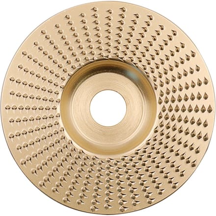 4 inch houtsnijschijf voor haakse slijper met 5/8 inch as houtbewerkingsschijf haaks slijpen Flat Surface goud
