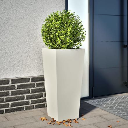 vidaXL - Plantenbak - 35x35x75 - cm - staal - wit
