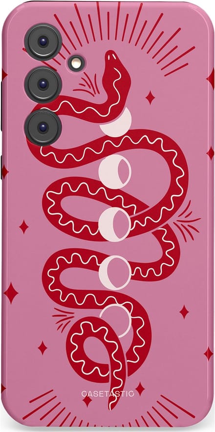 Casetastic hoesje geschikt voor Samsung Galaxy A35 - Dubbellaagse bescherming - Eclipseslang - Fashion Case - Lila Koraal
