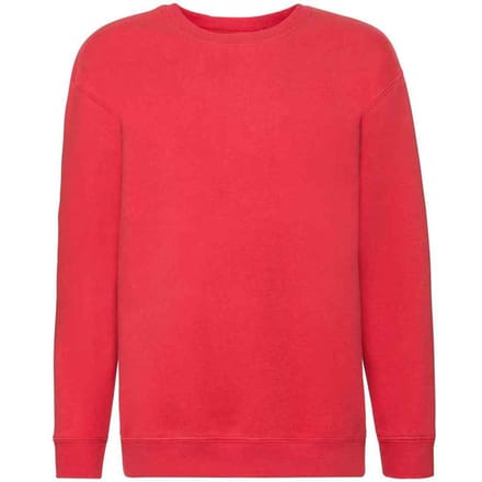 Fruit of the Loom Sweatshirt met Drop Shoulder voor Kinderen/Kinderen (Rood)
