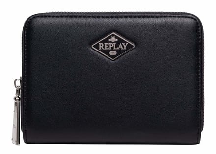 REPLAY portemonnee Zip Around Wallet Black zwart