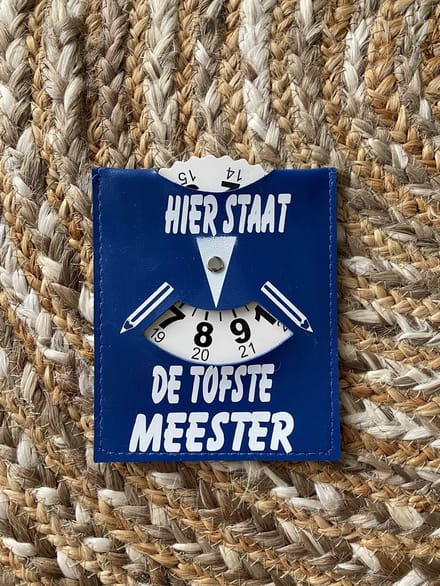Stijlie kids Parkeerschijf Tofste meester Meester cadeau