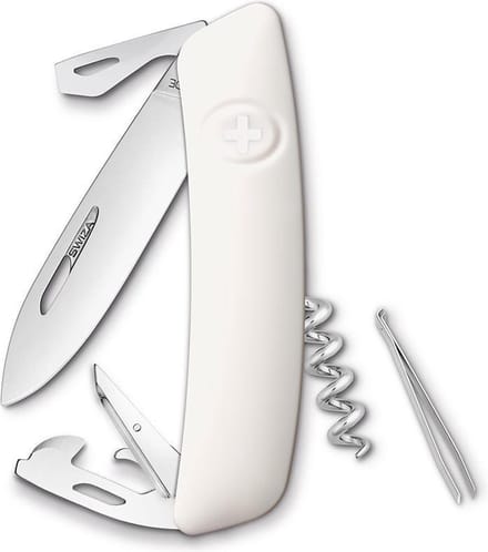 Swiza D03 Zakmes - Wit (White) - Blisterverpakking