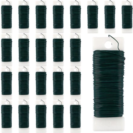 Dailygoods- Bloemendraad 24 Stuks - Groen - 35 m - Knutseldraad - Wikkeldraad - Plantendraad - Flexibel en Vormbaar
