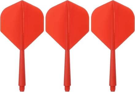 Dart Accessoires - Shaft en Flights - Precisie Darts - Geïntegreerd Ontwerp - Standaard 2BA - Rood