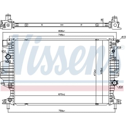 Radiator, motorkoeling NISSENS 620156