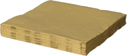Maki uni servetten - 20x st - 33 x 33 cm - goud - lunch/diner servetten