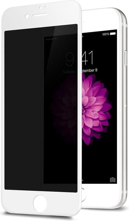 HB Glas Geschikt voor Apple iPhone SE (2020) Screenprotector Glas Gehard Tempered Glass Wit - Volledige Scherm