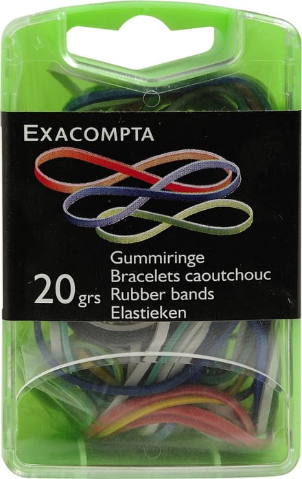 Doos met rubberen elastieken 20g - Geassorteerd