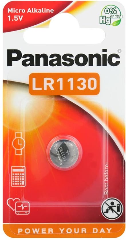 Batterij panasonic knoop lr1130 alkaline