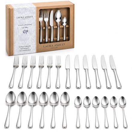 Laura Ashley Bestek - Bestekset 24-delig glans - 18/10