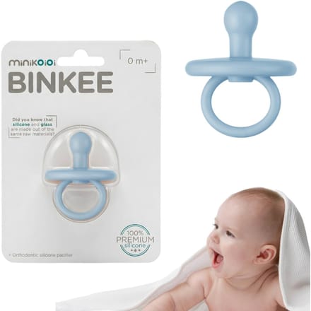 Sucette Apaisante Dynamique en Silicone 1 pièce. MinikOiOi Bleu 0 m+
