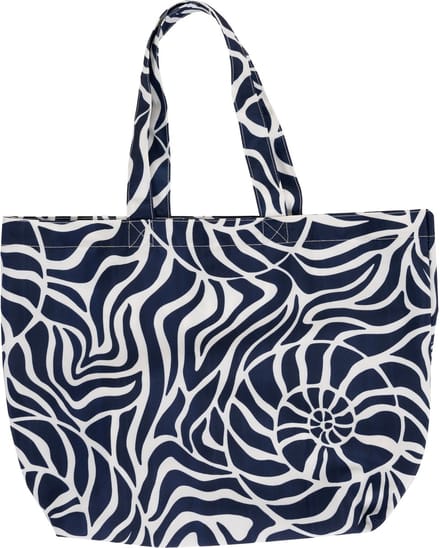 Strandtas Pastunette Animal Shell - Blauw/Wit - Canvas
