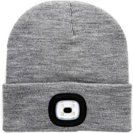 FEDEC warme LED muts - Unisex - One size - Grijs