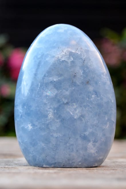 Decoratief edelsteen Blauwe Calciet sculptuur