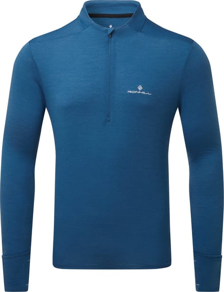 Ronhill Men's Tech Merino 1/2 Zip Tee - Admiral/Limestone