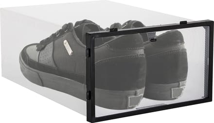 Springos Schoenenbox | Sneakerbox | Kunststof | Transparant | 1 Stuk | 34 x 23 x 13.5 cm