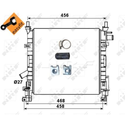 Radiator, motorkoeling NRF 53651