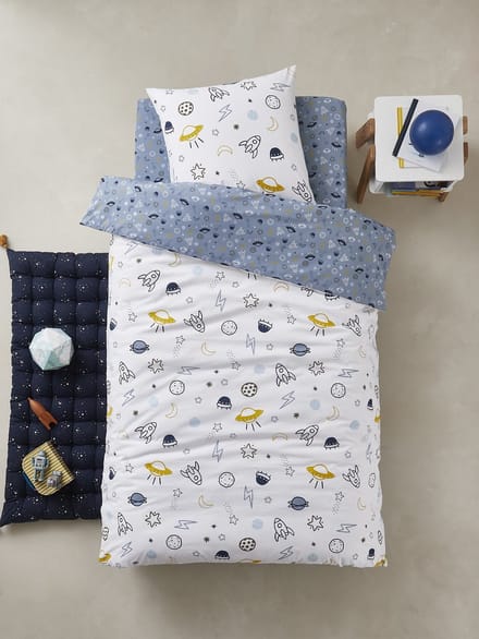 Vertbaudet Set met dekbedovertrek + kussensloop voor kinderbed COSMOS Basics