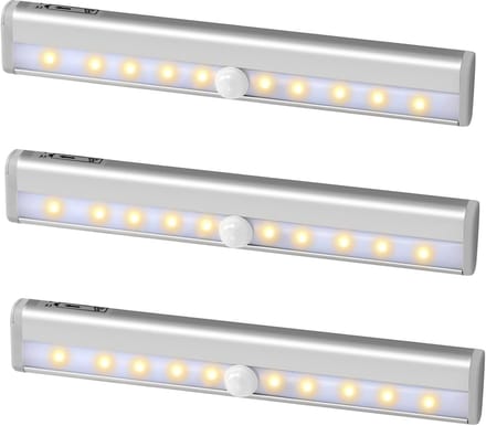 Set van 2 Draadloze LED Bewegingssensor Kastverlichting met Magneetstrips
