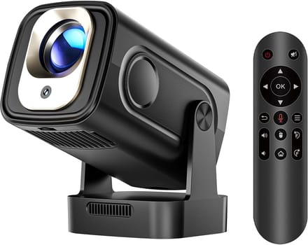 Draagbare Mini Projector - Home Cinema Beamer - Films Kijken Buiten - Ingebouwd Android Systeem - 150 Inch Scherm - Wit